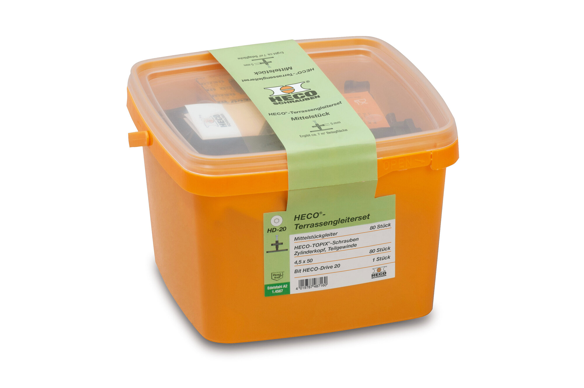 Grand kit fixation terrasse, clip central