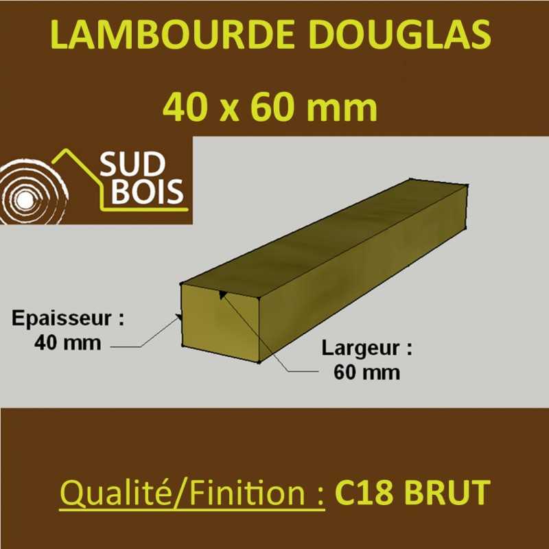 Palette de 102 Lambourdes / Chevrons 60x40 Douglas Brut