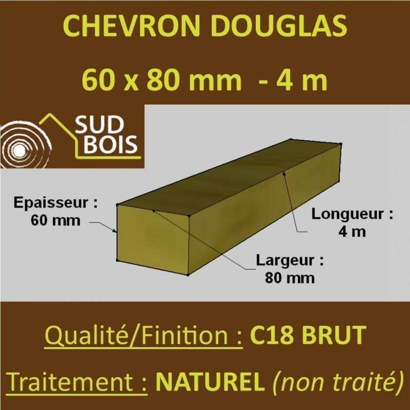 Palette de 70 Chevrons 60x80 Douglas Naturel Brut 4M