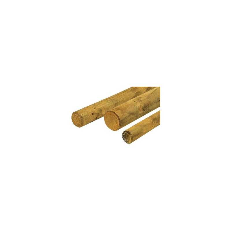 Rondin Bois Rond Fraisé Pin Imprégné Traité Autoclave Classe 4