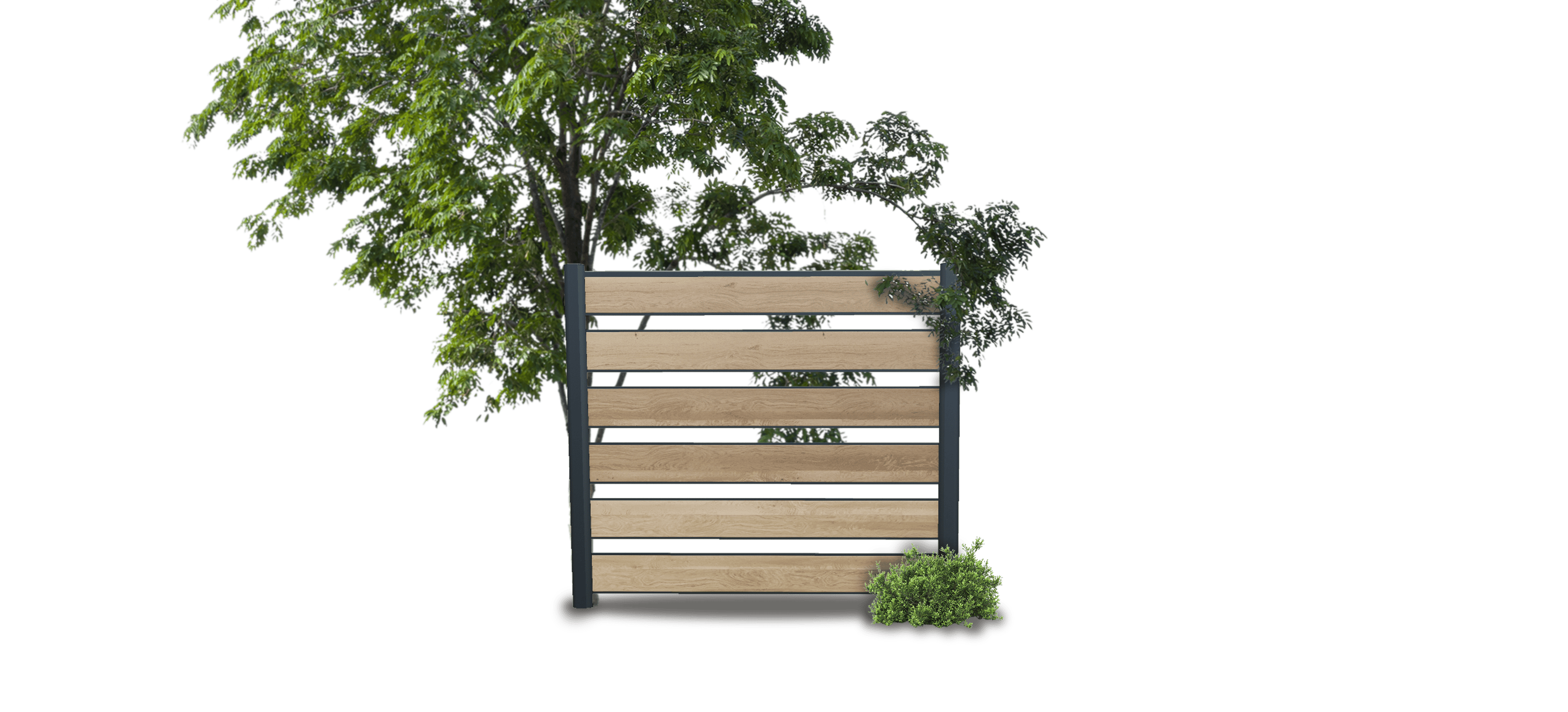 Pack 3 lames ajourées clôture composite effet bois Tech.Sture 2