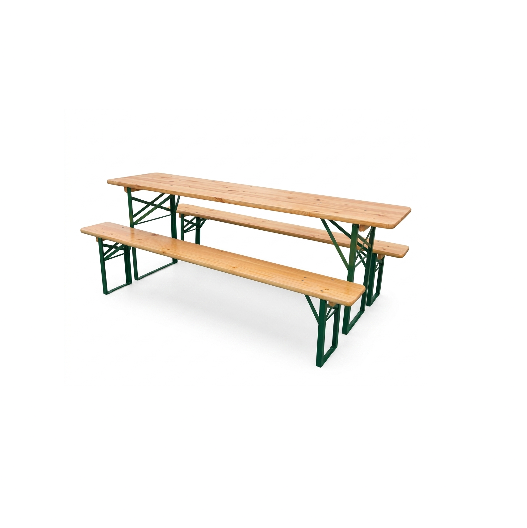 Table Bistro 70×220 cm avec Bancs (Set Complet)