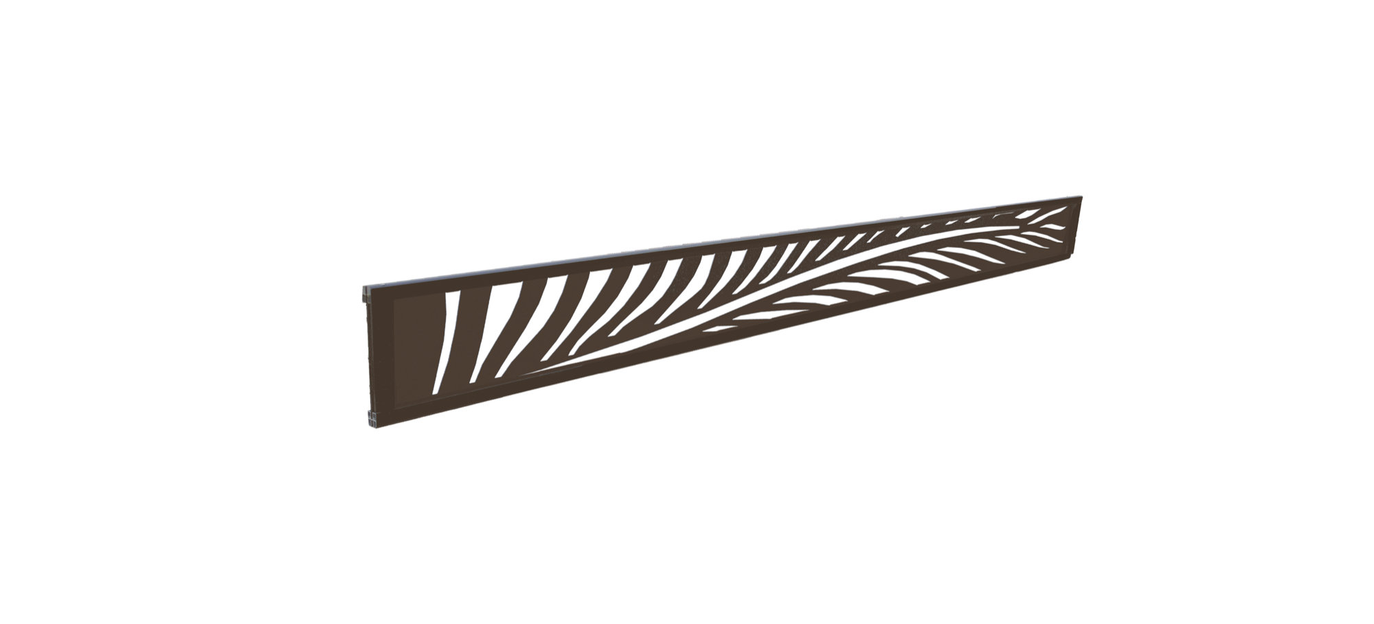 Lame décorative aluminium Palme pour clôture composite 3