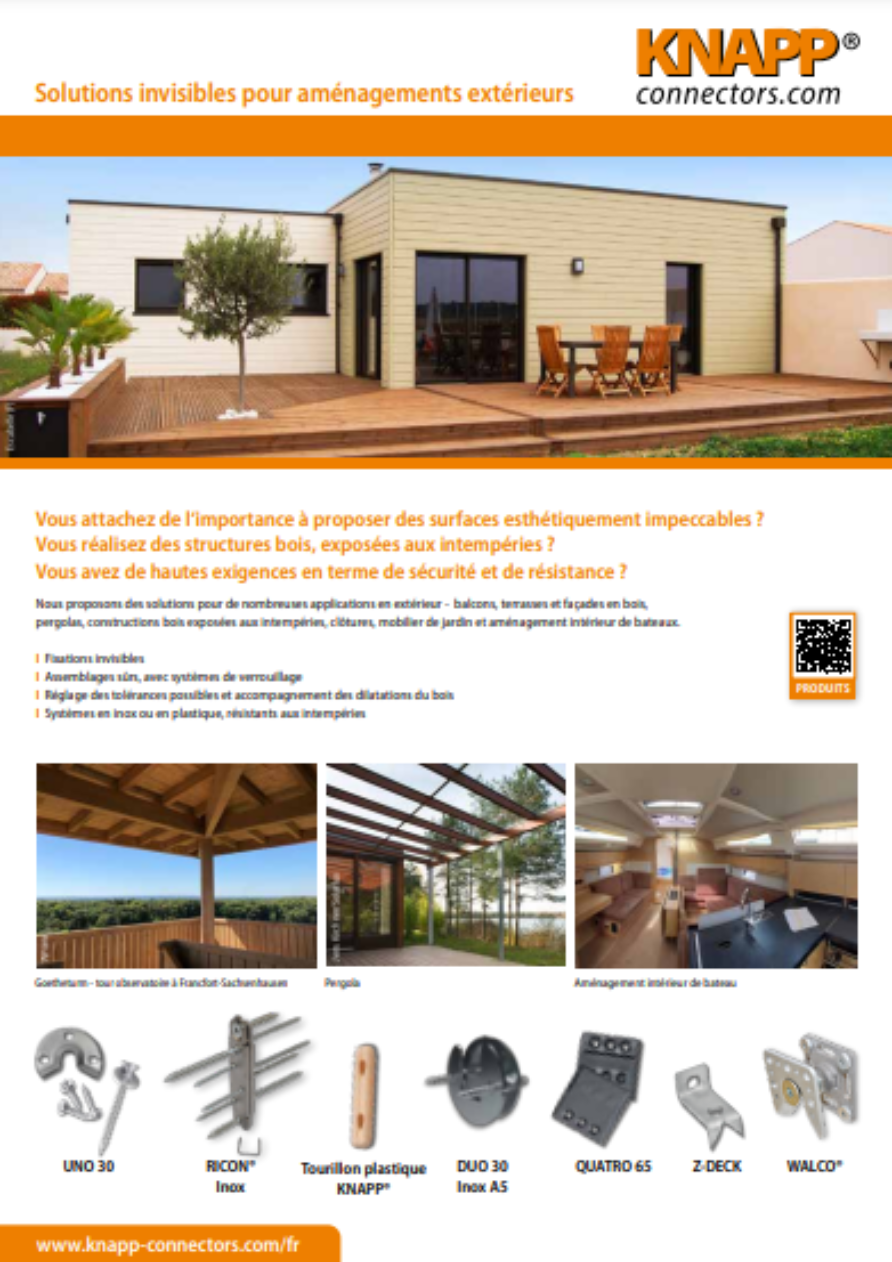 KNAPP® Construction terrasse panneautage | Brochure