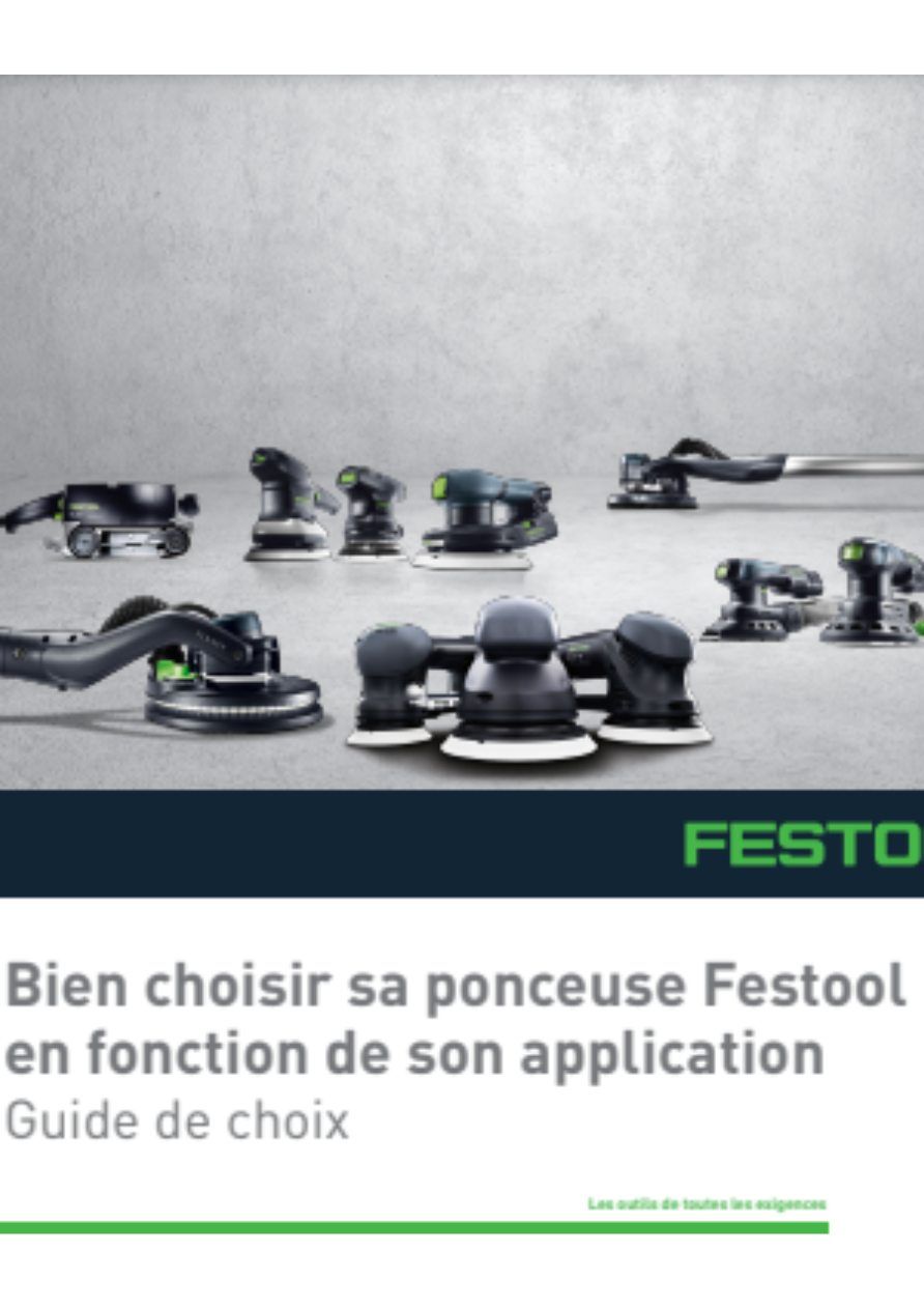 Festool - Guide de Choix ponçage