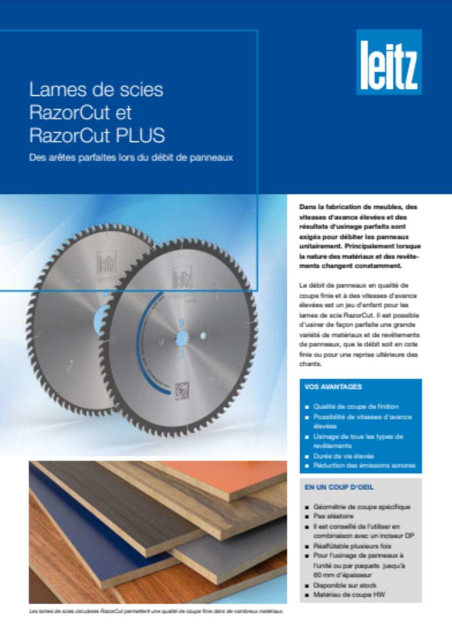 Lames de scies RazorCut et RazorCut PLUS | Leitz