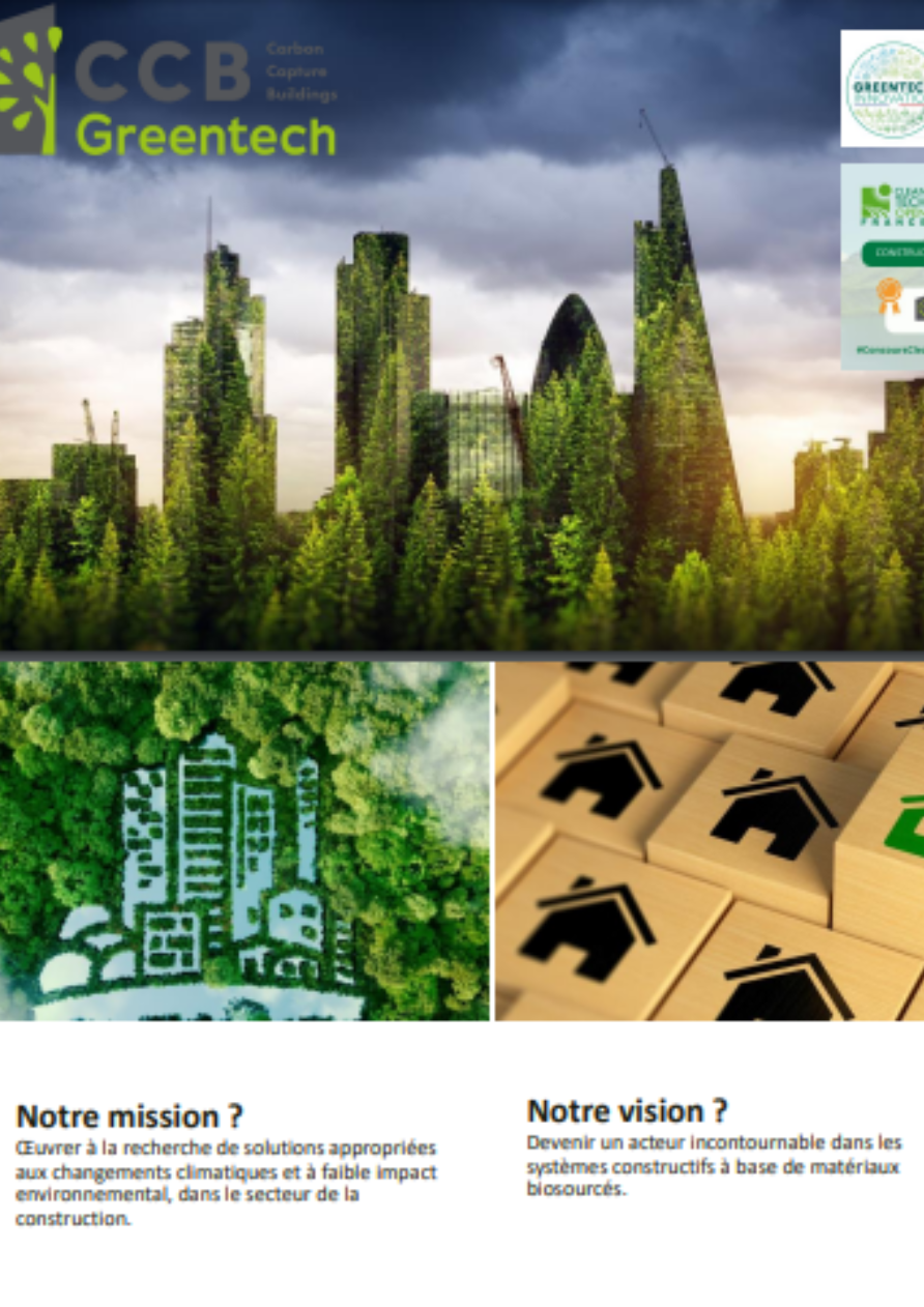 PrEsentation DE CCB Greentech et dU BETON DE BOIS