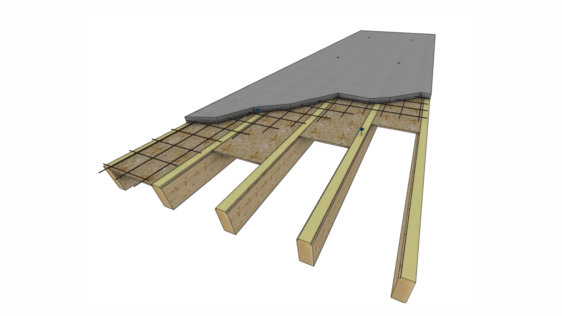 Un plancher bois béton collé