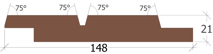 Bardage Kebony Character à recouvrement 75 1FCV 21 x 148mm #2596 3