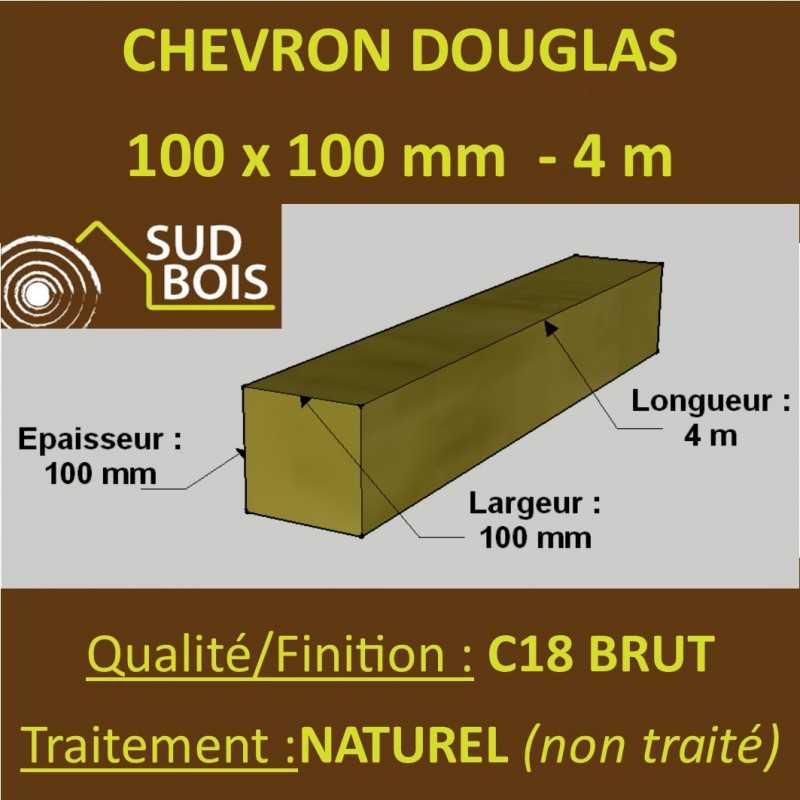 Palette de 33 Chevrons 100x100 Douglas Naturel Brut 4M