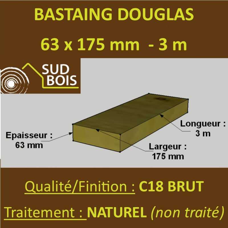 Palette de 30 Chevrons 63x175 Douglas Naturel Brut 3M