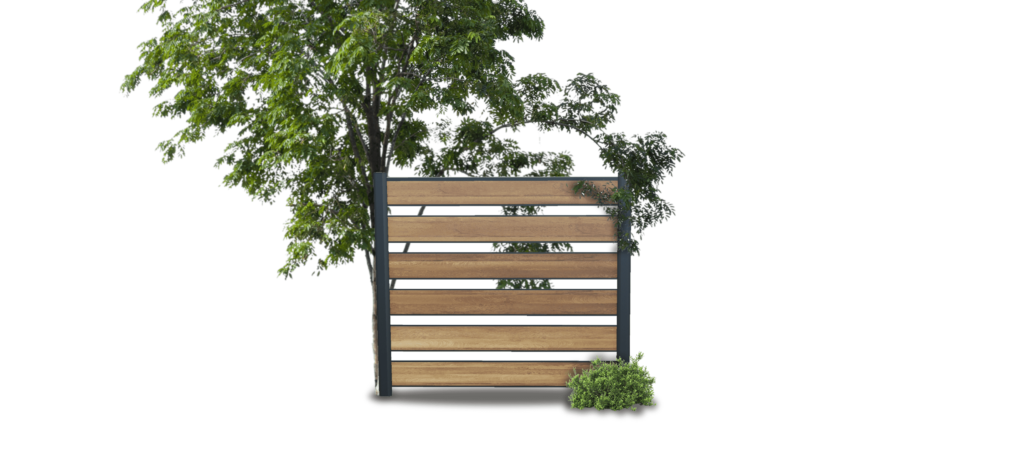 Pack 3 lames ajourées clôture composite effet bois Tech.Sture 5