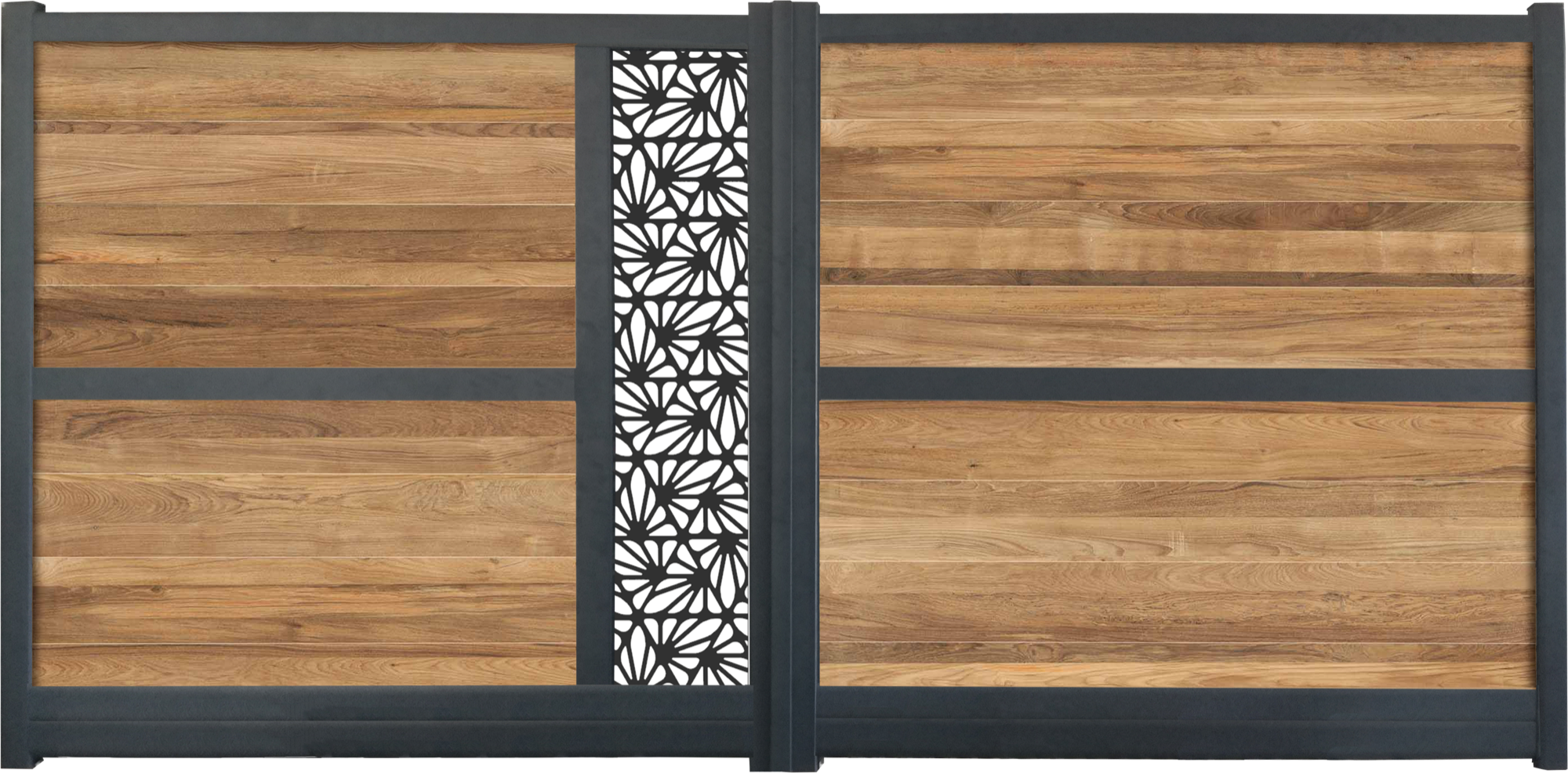 Portail battant composite et aluminium décoratif B2 5