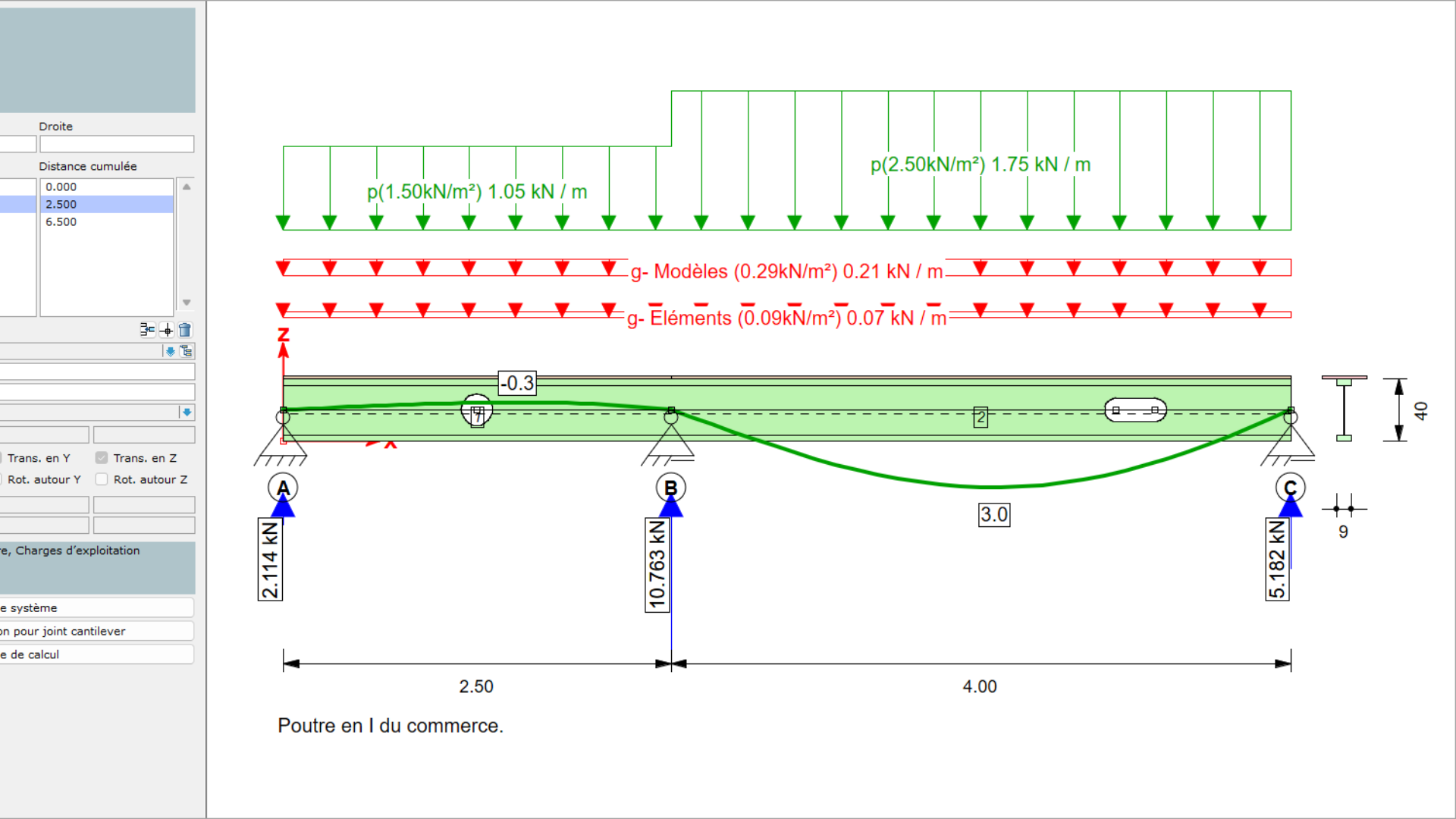 DC-Statik Basic / Dimensionnement d’éléments de plancher, toit et poteau